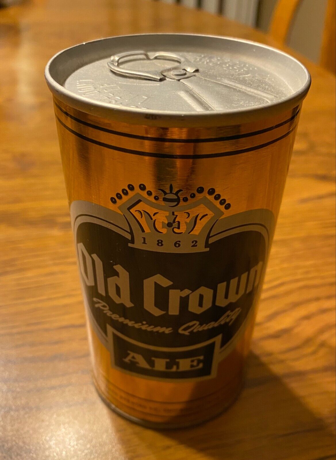 Old Crown Ale Vintage Steel 12 Oz Beer Can B/O P/T Peter Hand Chicago EMPTY