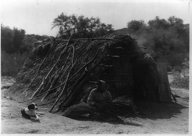 Diegueño house,Campo,dwellings,Indians,North American,Natives,San Diego,CA,c1924