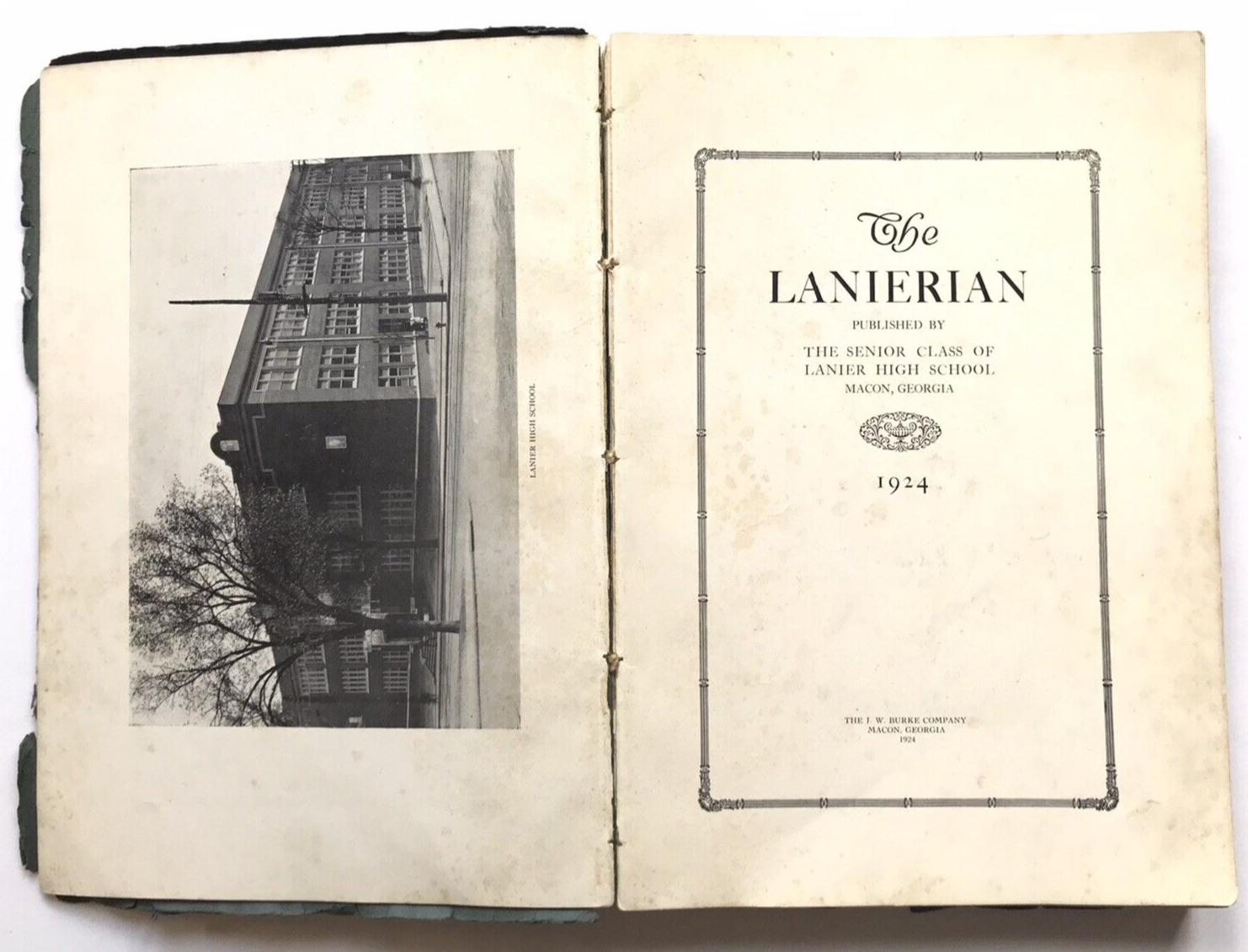 SUPER RARE 1924 Lanier High School Yearbook Annual The Lanierian MACON GEORGIA