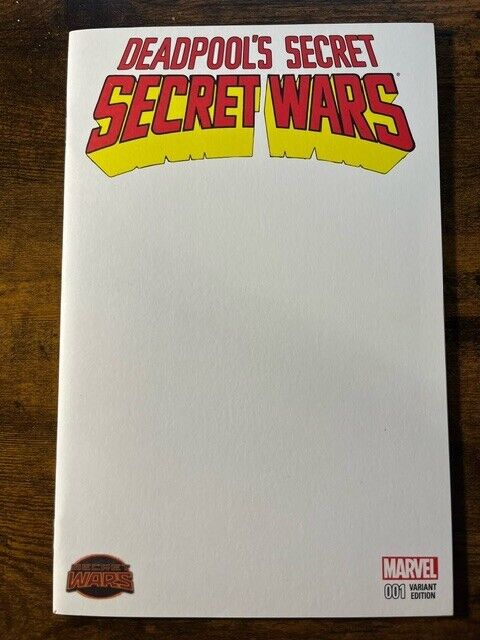DEADPOOL\'S SECRET WARS    #1   BLANK SKETCH VARIANT COVER MARVEL