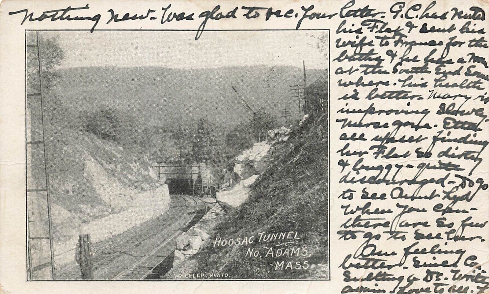 Postcard Hoosac Tunnel No Adams Massachusetts Posted 1903