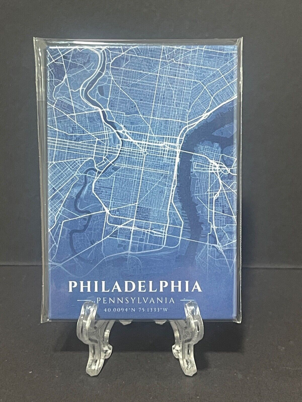 Philadelphia Blueprint Map Fridge Magnet Travel Pennsylvania Souvenir 2x3\