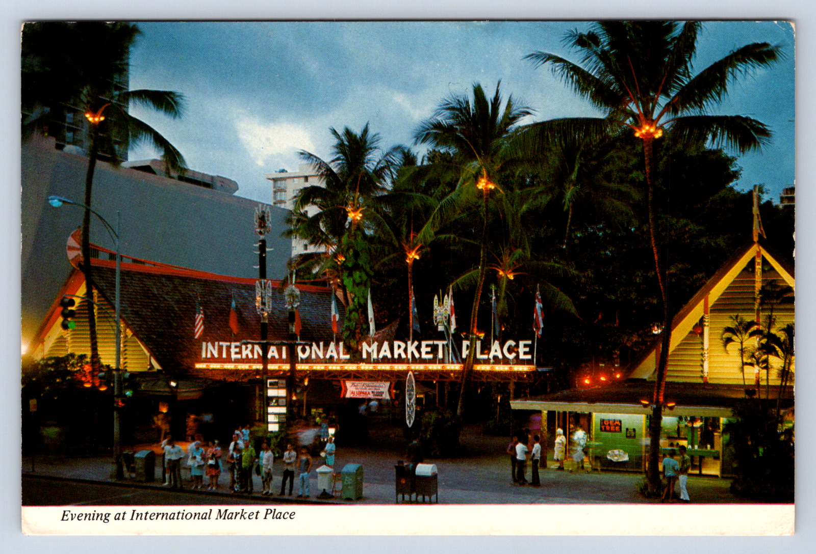 Vintage Postcard International Market Place Hawaii
