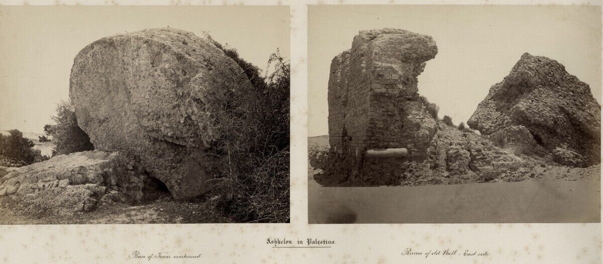 1860's PHOTO - HOLY LAND PALESTINE EXPLORATION FUND PHILLIPS? - ASHKELON