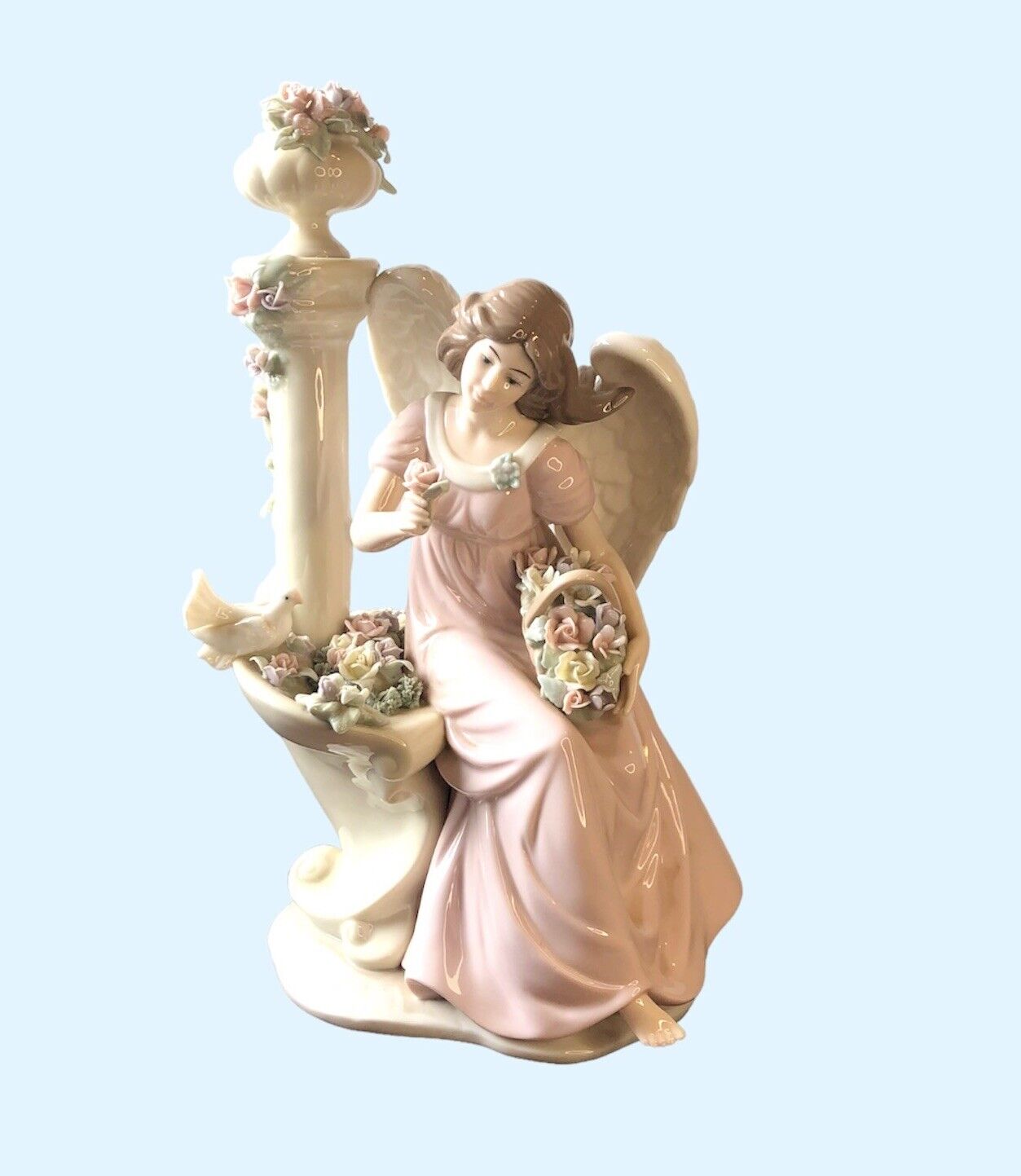 Large Members Mark Guardian Porcelain Angel Figurine 12”