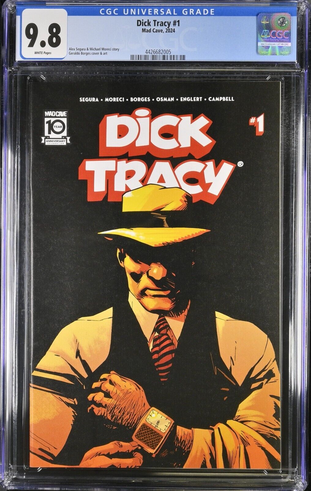 Dick Tracy #1 CGC 9.8 Geraldo Borges Cover A Mad Cave Begins Publishing 2024 WP
