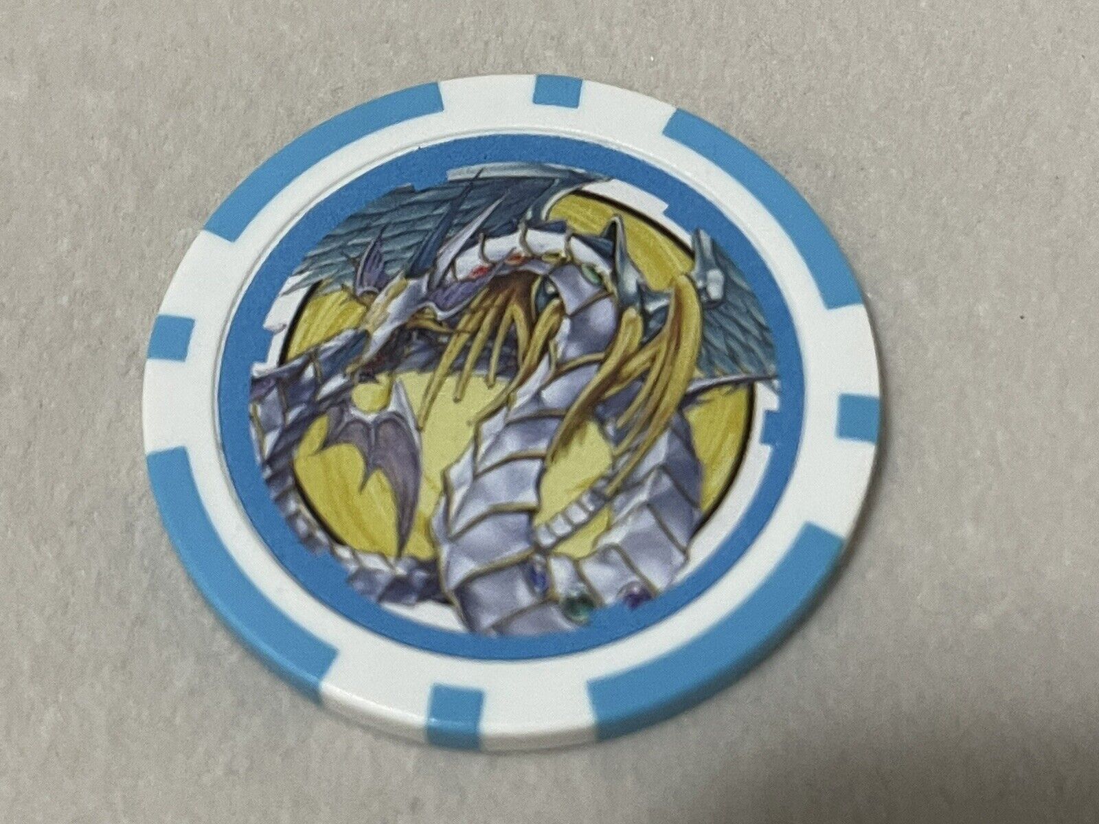 Rainbow Dragon Poker Chip Blue Yu-Gi-Oh Duel Links Collectible Prize Yugioh TCG