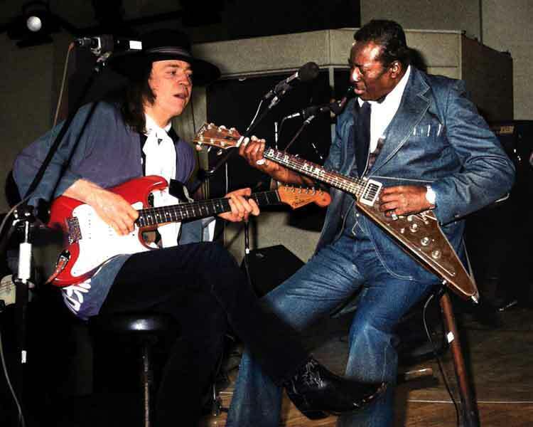 Albert King and Stevie Ray Vaughan 8x10 RARE COLOR Photo 600