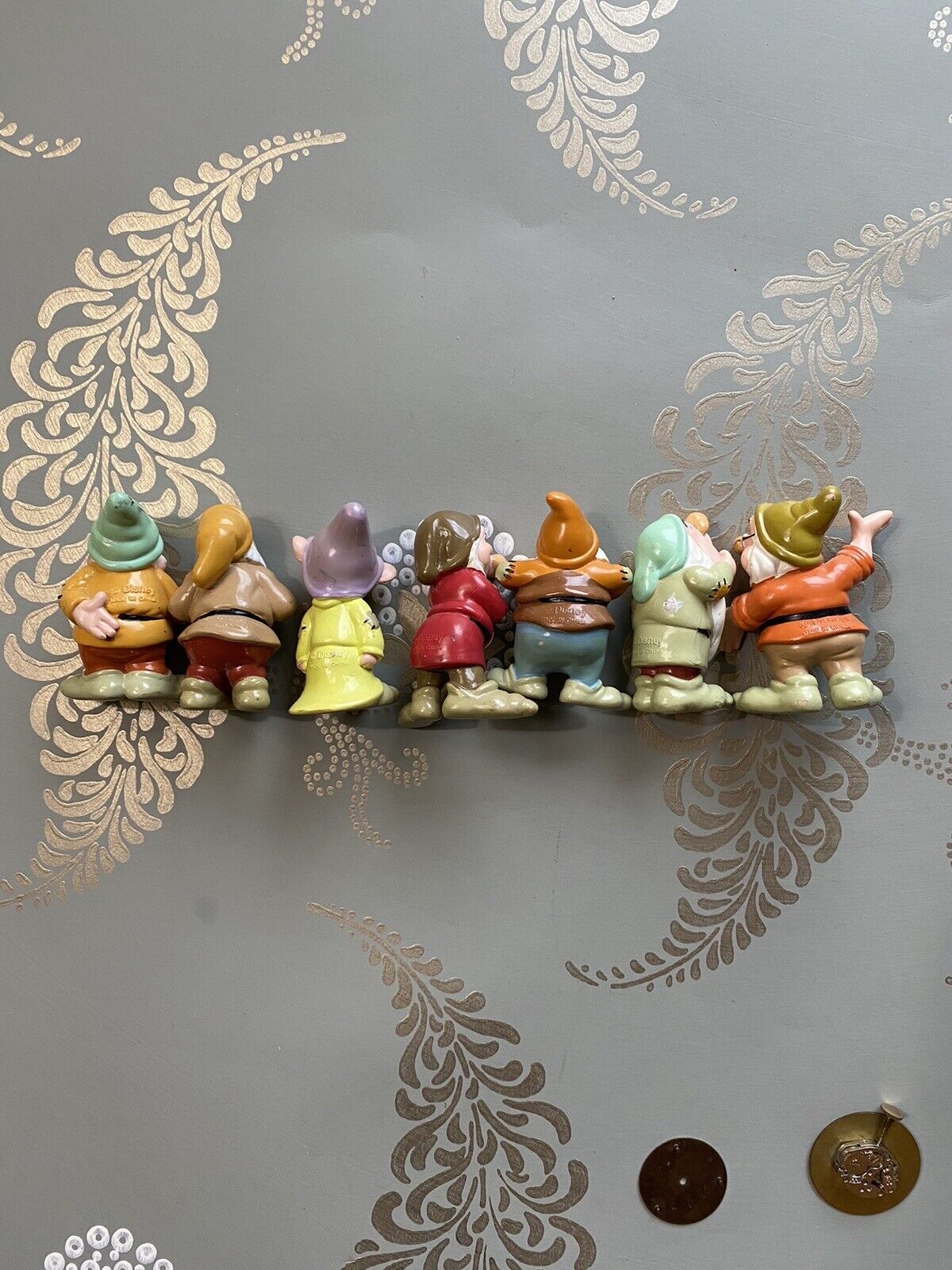 Disney Vintage Complete Set of Seven Dwarfs Figurines 2.25” pvc
