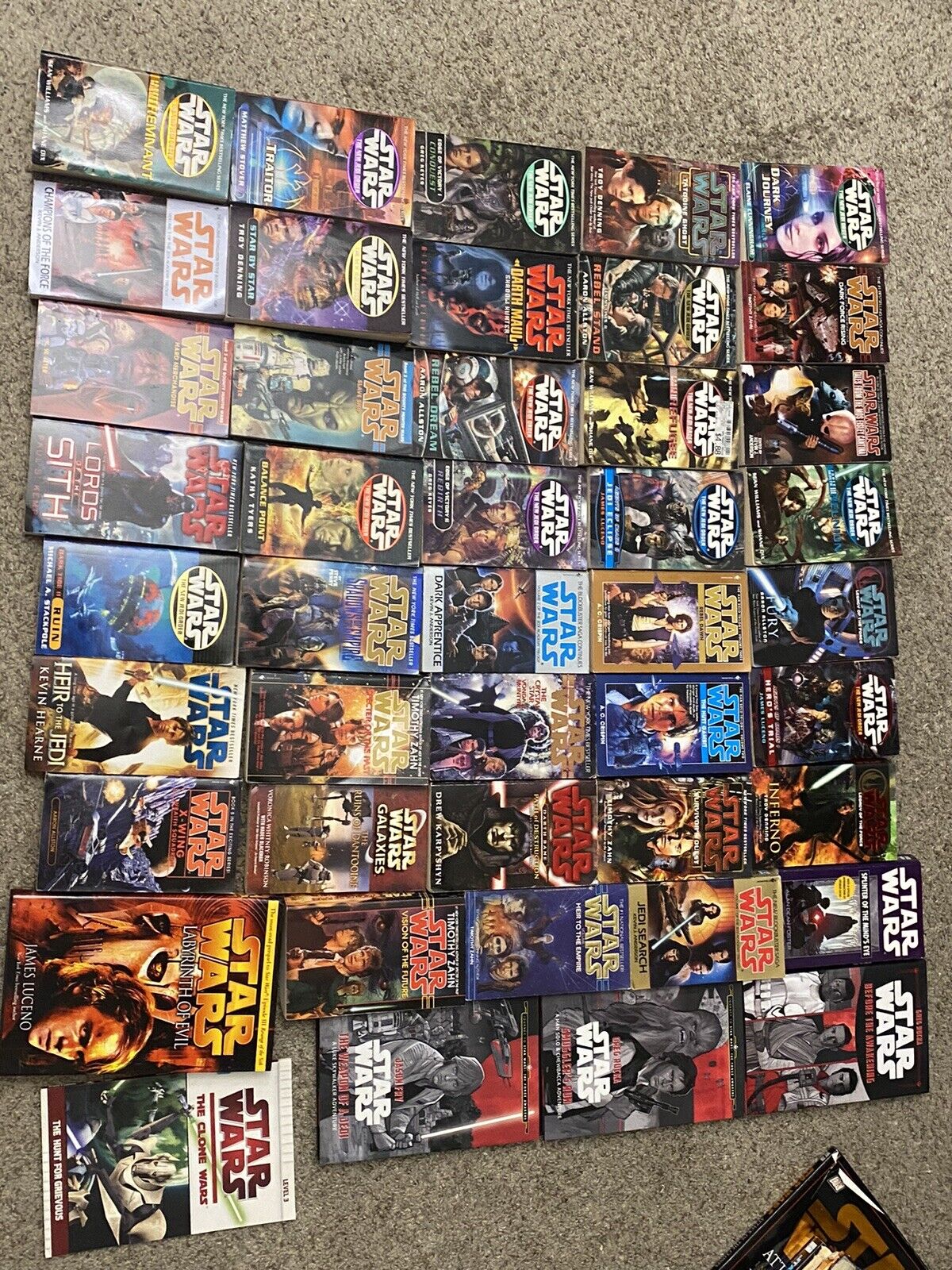 Star Wars Paperback Book Lot of - Assorted Authors and series Varying Conditions
