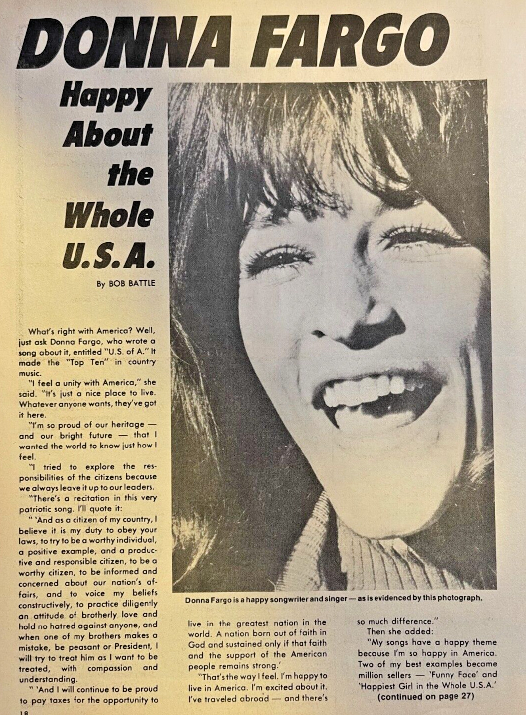 1976 Country Singer Donna Fargo