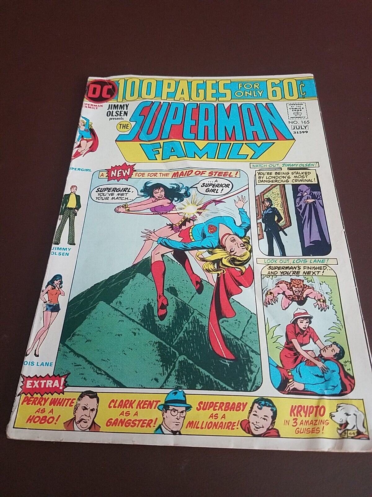 Superman Family #165 1974 DC F/VG- 3.5 100 PAGES Supergirl Cover & Appearance