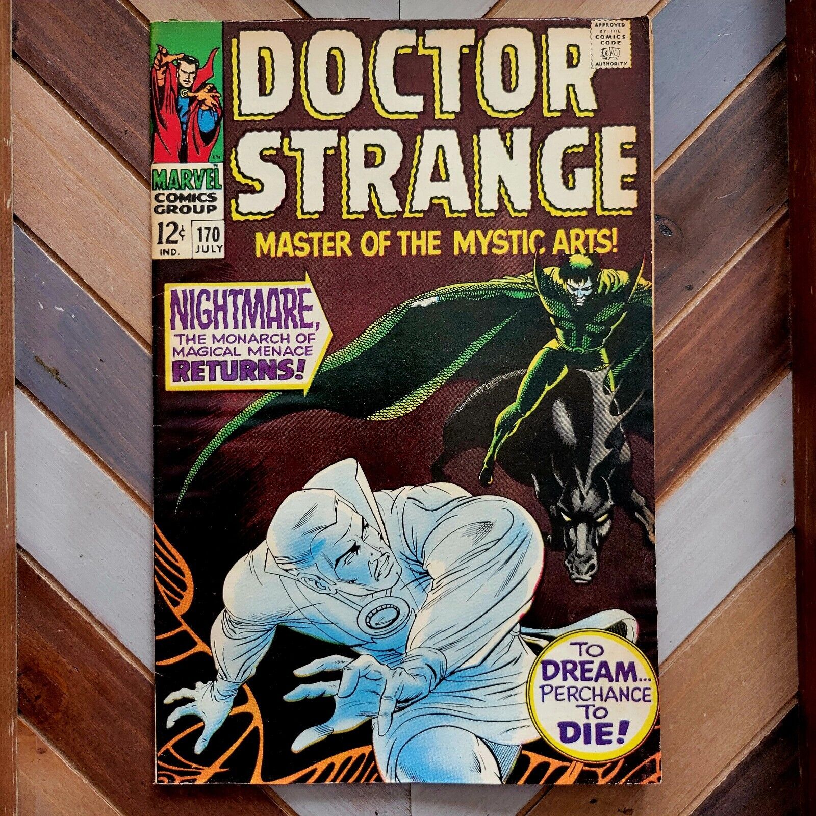 DOCTOR STRANGE #170 VG+ (Marvel 1968) First Cover NIGHTMARE 12-cent Cover ADKINS