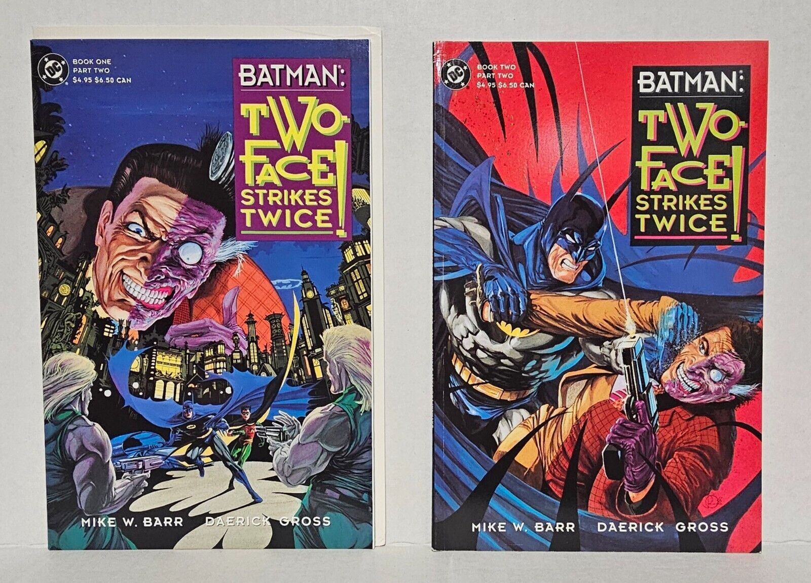 Batman Two-Face Strikes Twice #1 & 2 Complete DC Graphic Novel Set 1993 Gotham
