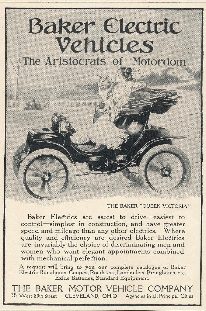 Magazine Ad - 1909 - Baker Electric Cars - Cleveland, OH