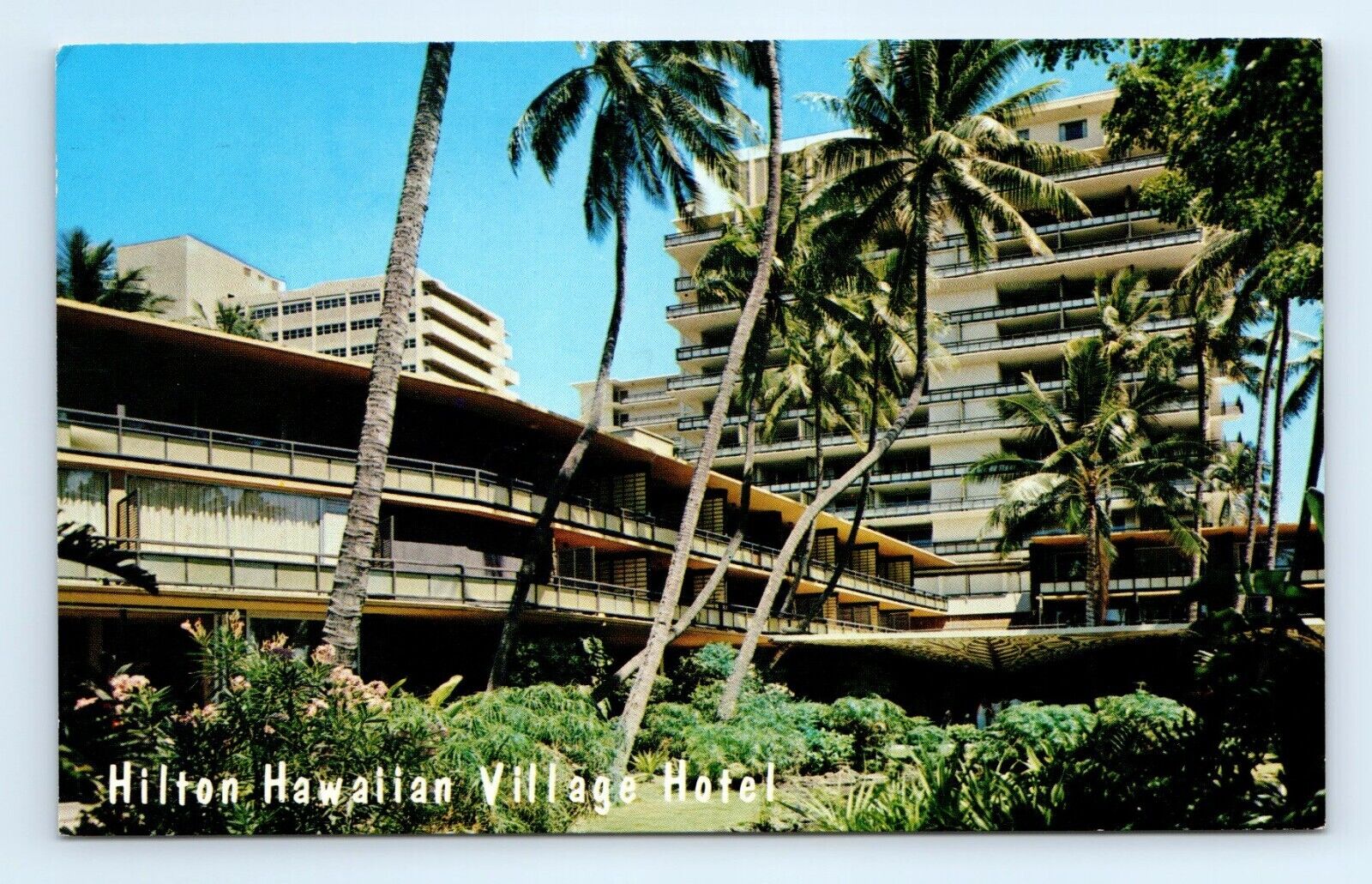 Hilton Hawaiian Village Hotel Exterior Honolulu HI Postcard Posted 1972