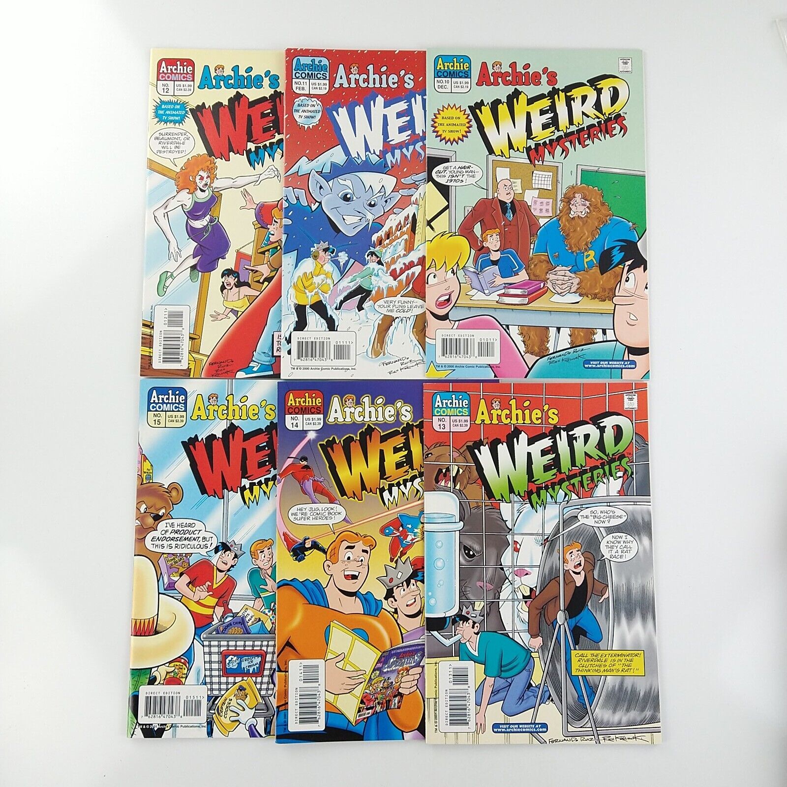 Archie\'s Weird Mysteries #10 11 12 13 14 15 Low Print Lot 9.0-9.4 (2000 Archie)