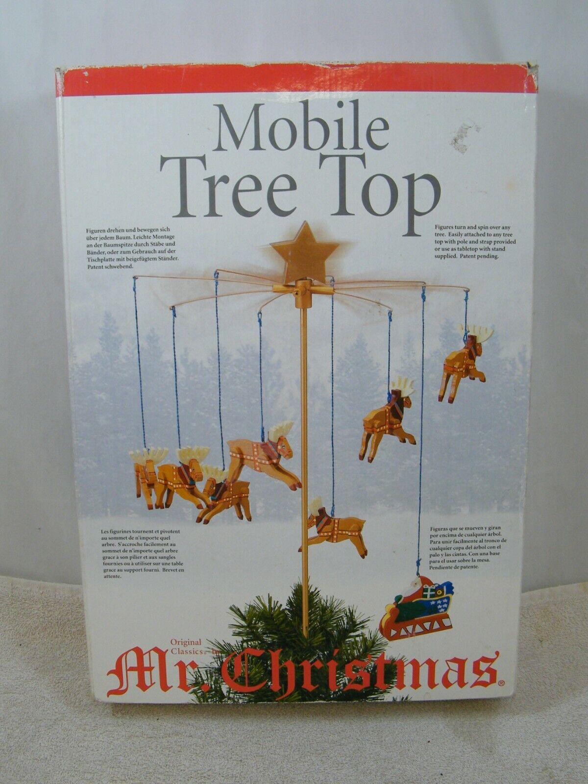 NEW RARE MR CHRISTMAS MOBILE TREE TOP OR TABLE TOP, SEALED, BOX WORN, NOS