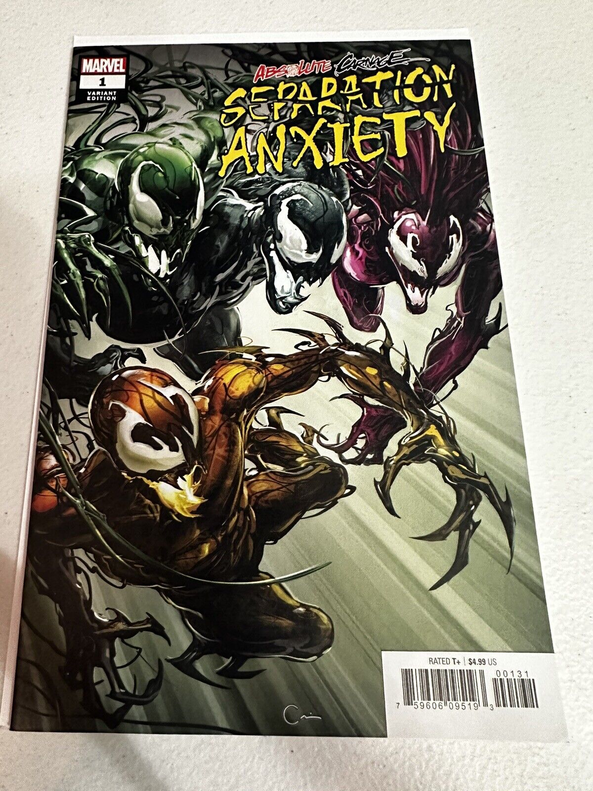 Absolute Carnage Separation Anxiety #1 1:50 Clayton Crain Variant Marvel 2019