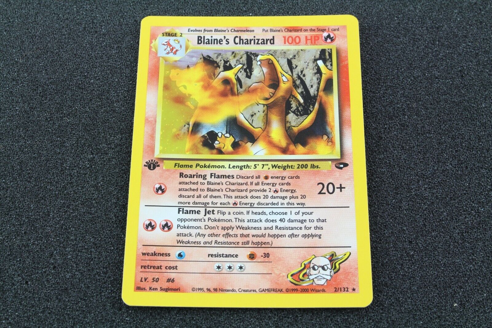 Pokemon Blaine's Charizard 1st Edition Holo Shiny Rare Mint MT PSA Worthy