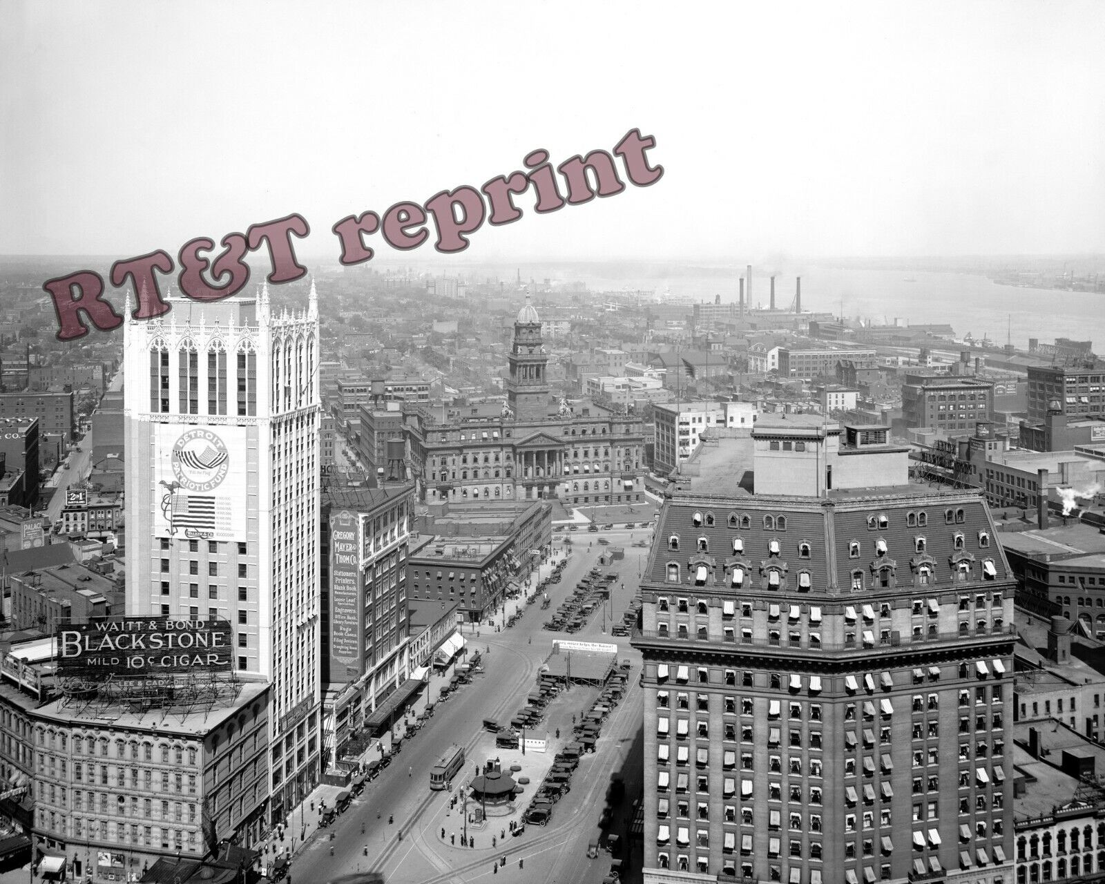 Photograph Detroit Dime Building City View Year 1915 8x10