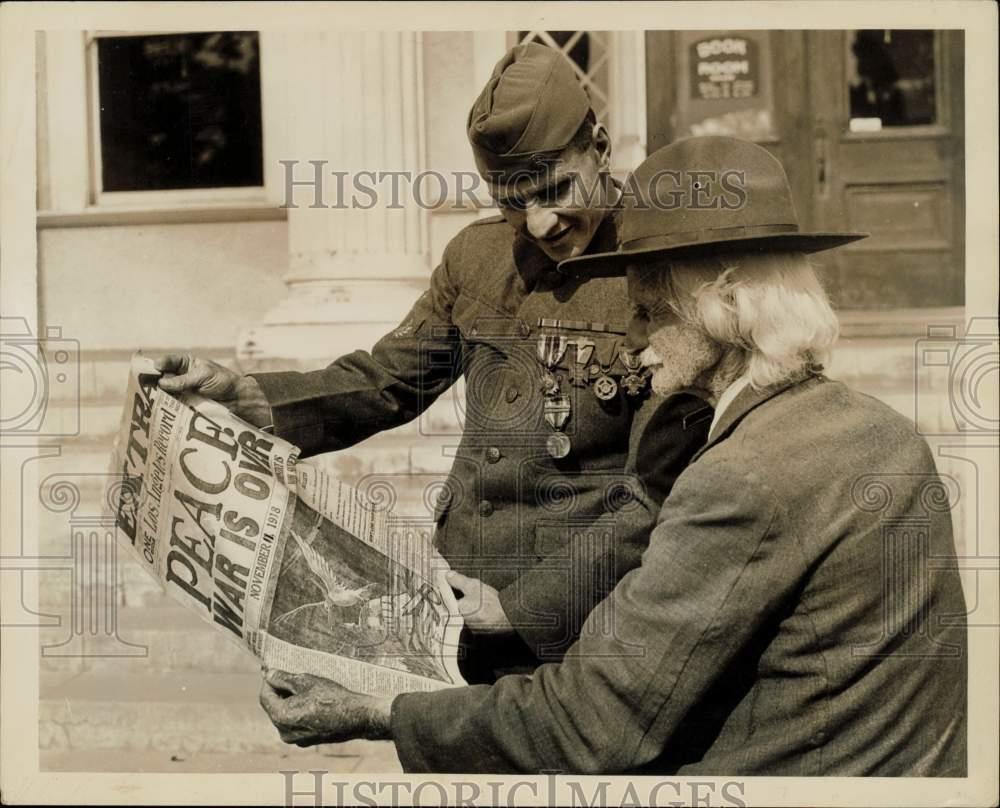 1918 Press Photo Veterans Robert W. Renton and George L. Grimston in California