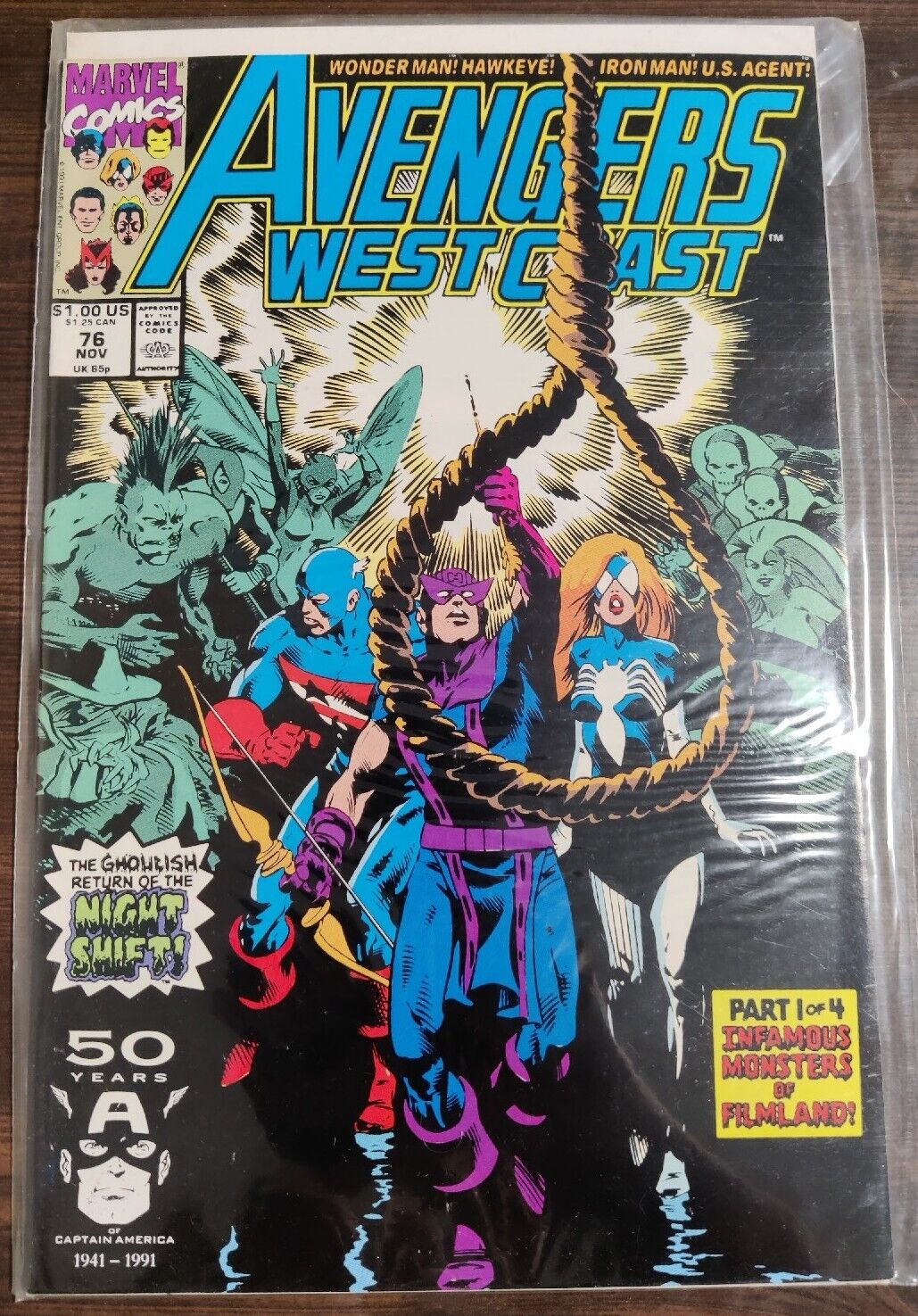 Avengers West Coast #76 Night Shift Part 1 Of 4 Infamous Monsters Of Filmland