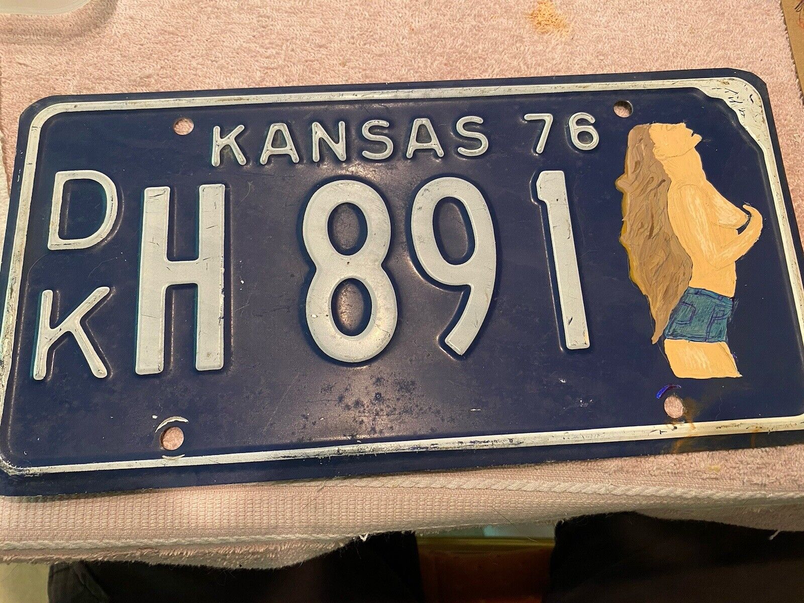 SEXY LADY 1976 KANSAS License Plate