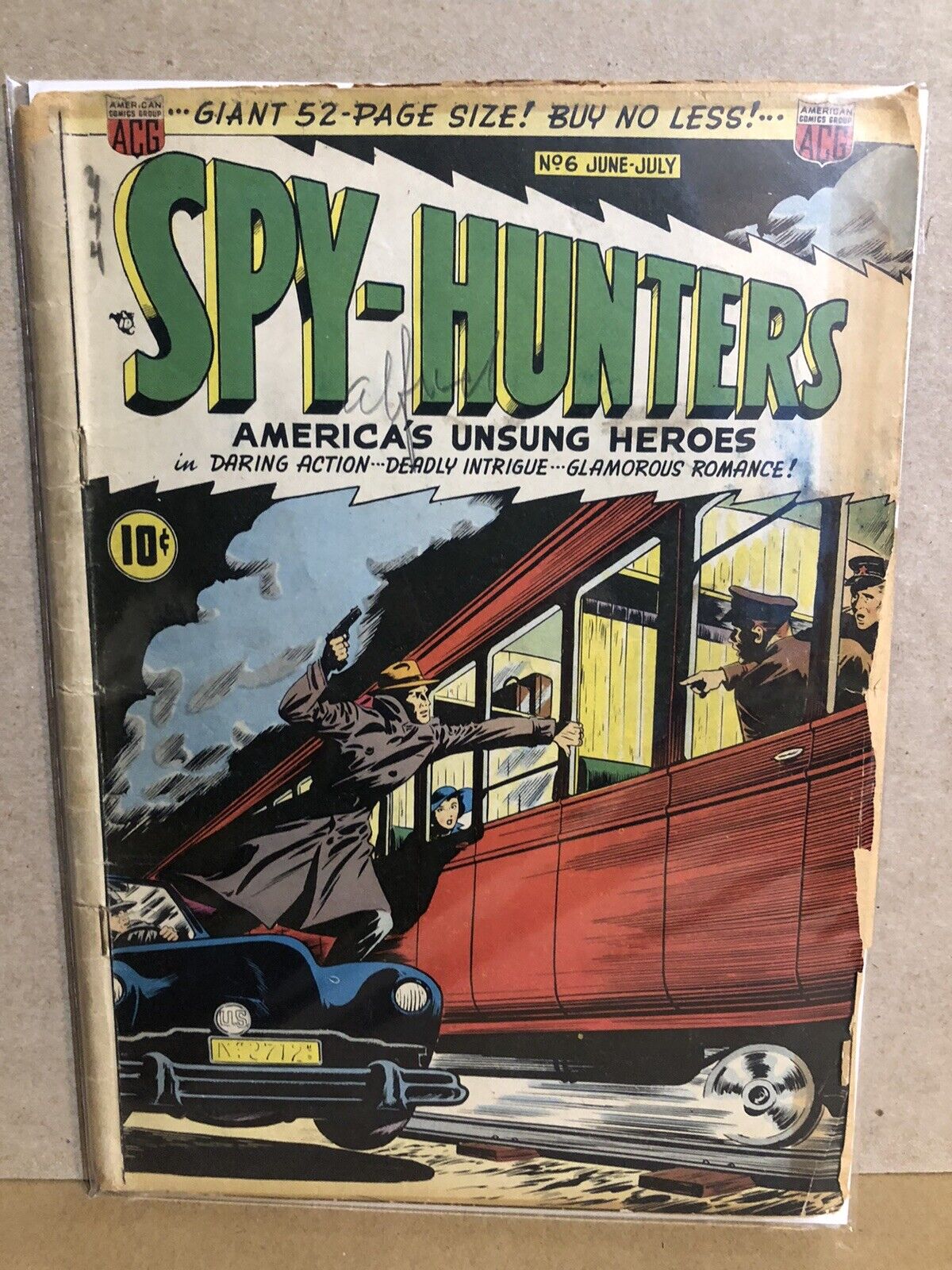 Spy-hunters #6 1950 ACG Comics Hitler Lives After WWII And Battles Nazi Nemesis