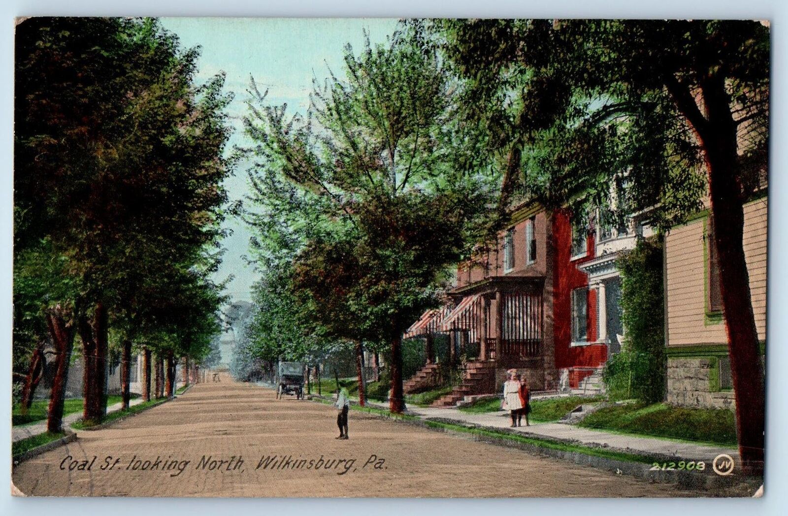 1911 Coal Street Kids Dirt Road Residential Wilkinsburg Pennsylvania PA Postcard