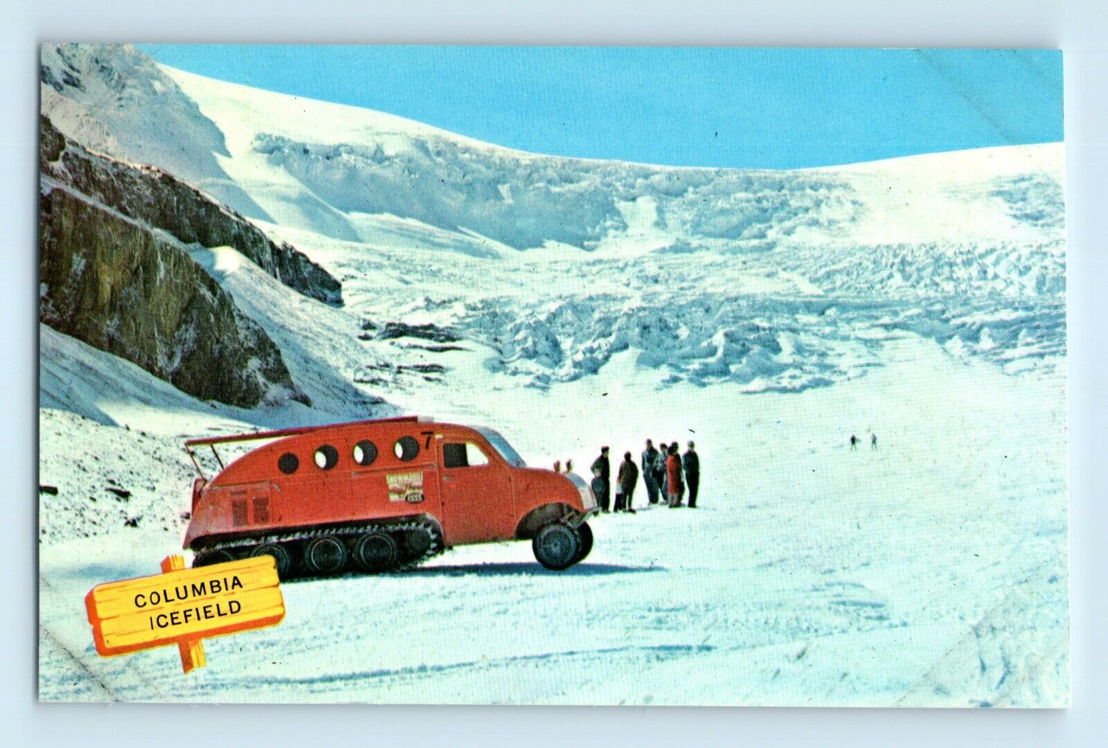 Snowmobile Car Columbia Icefield Athabasca Glacier Jasper Natio Park Postcard C4