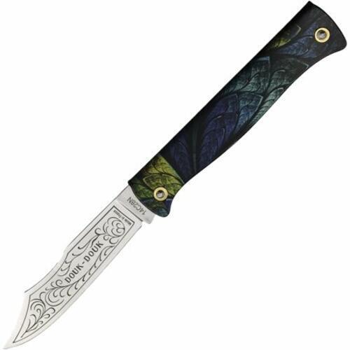 Douk-Douk 815GMI Paon 3.25  Blade Blue Handle Folding Knife