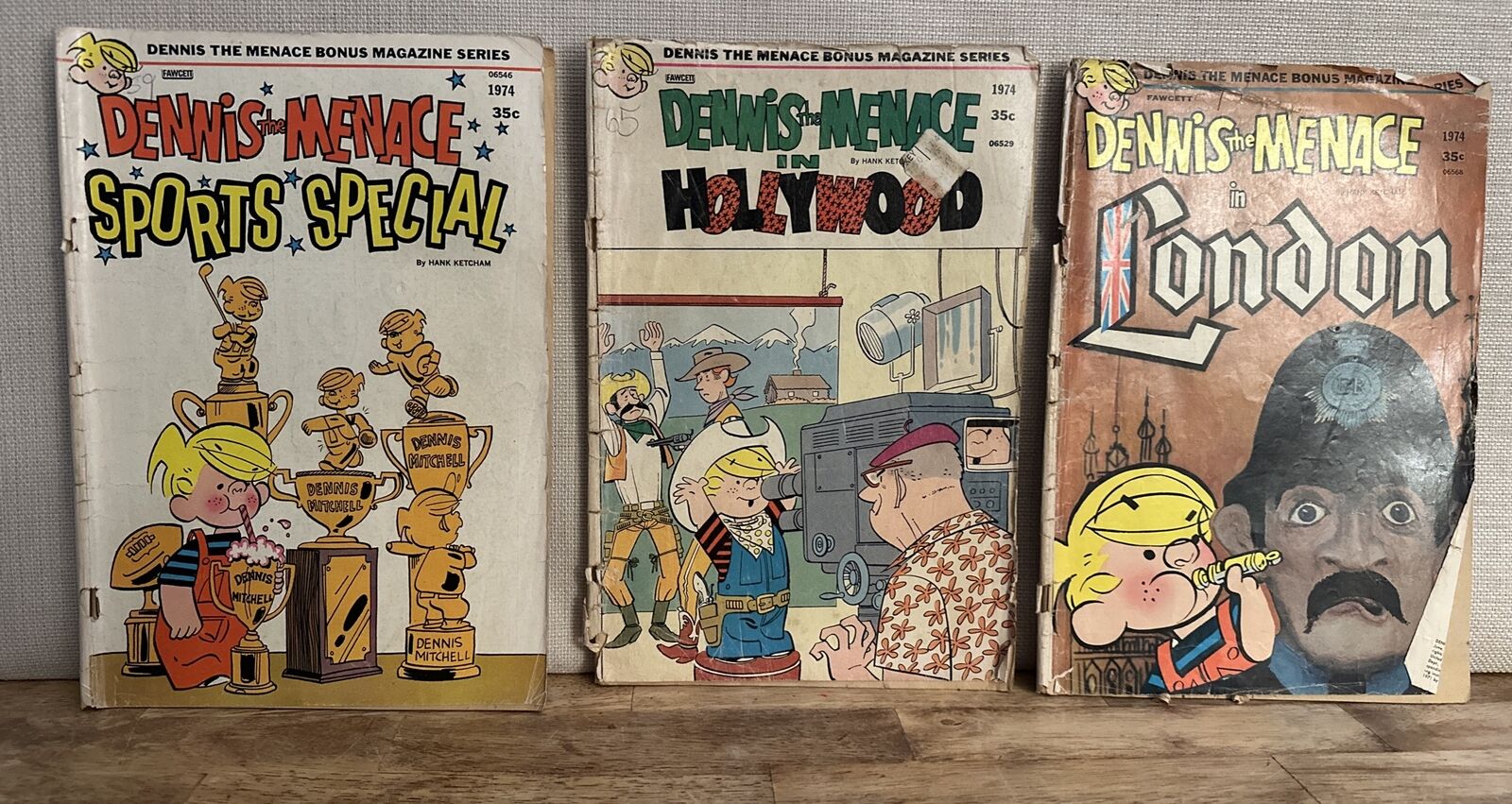 Lot Of 3 Dennis The Menace 1974 Dennis In London Hollywood & Sports Special