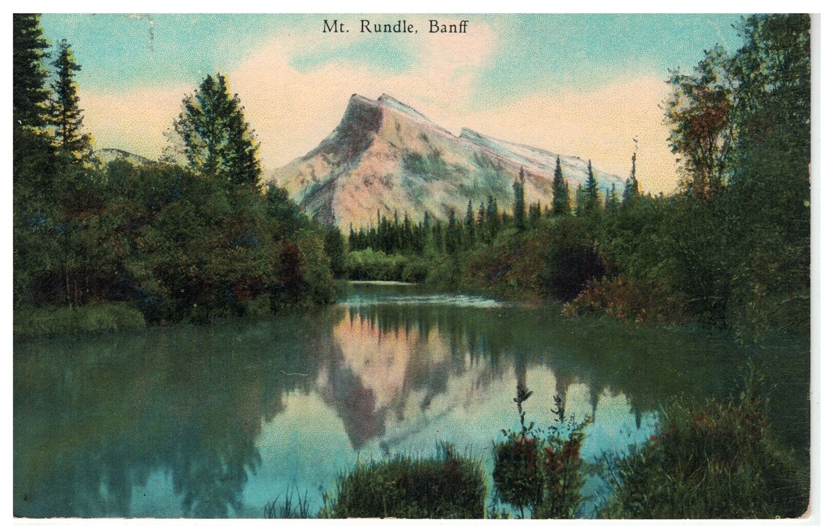 Mt. Rundle Banff, Along the Line of the Canadian Pacific Railway Canada Postcard