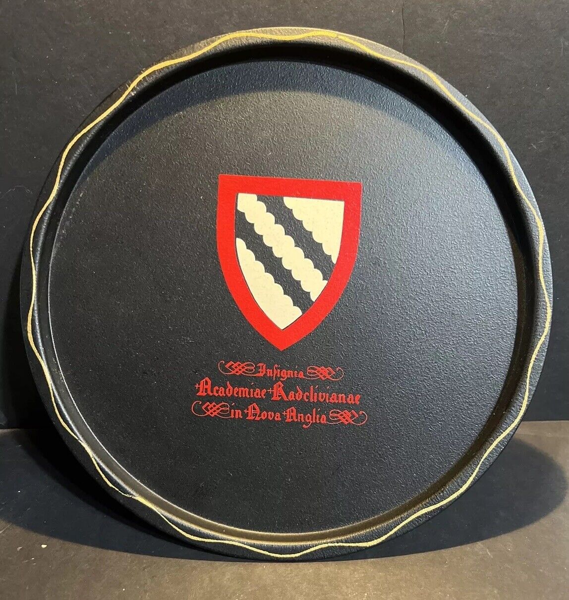 Vintage Nashco Harvard University Radcliffe Institute Crest Alumni Metal Tray