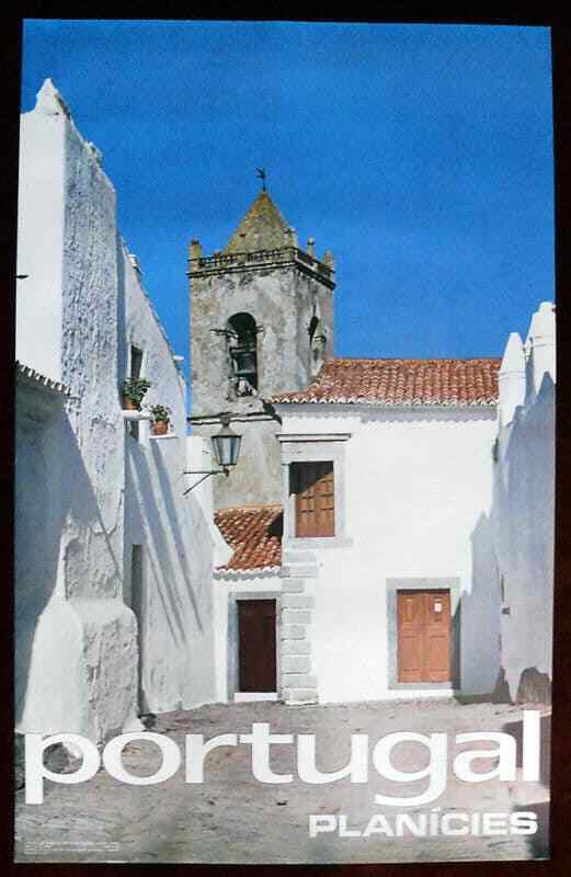 Original Poster Portugal Belfry Sight Church Architecture Vintage