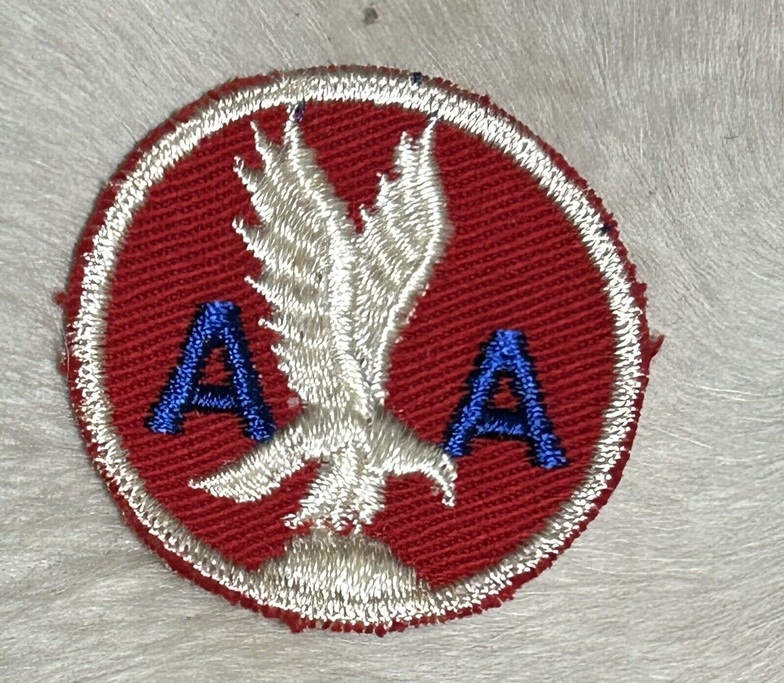 Vintage American Airlines 1945-1962 Logo Cloth Patch Embroidered 2”
