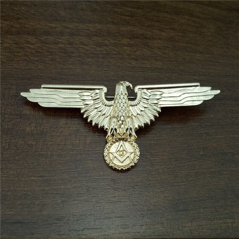NEW Masonic Gold Plated Eagle Freemason Lapel Pin - Tie Tac -Hat -Gold or Black