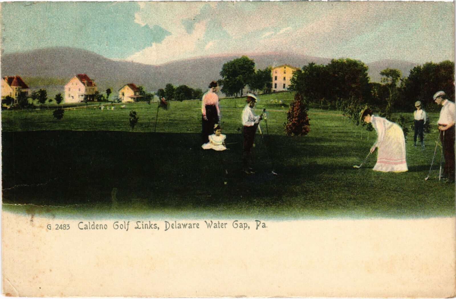 PC GOLF, USA,PA, DELAWARE WATER GAP, GOLF LINKS, Vintage Postcard (b45427)