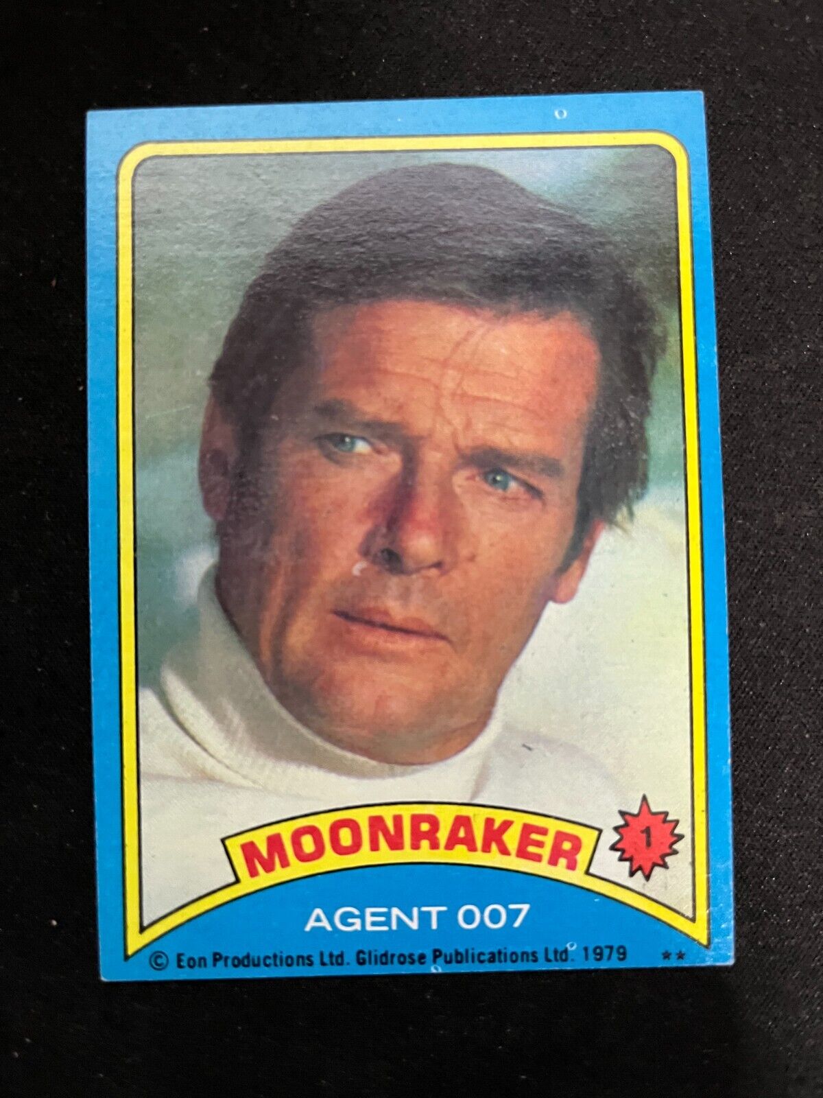 1979 Topps Moonraker card #1 James Bond Roger Moore ExMt/NrMt