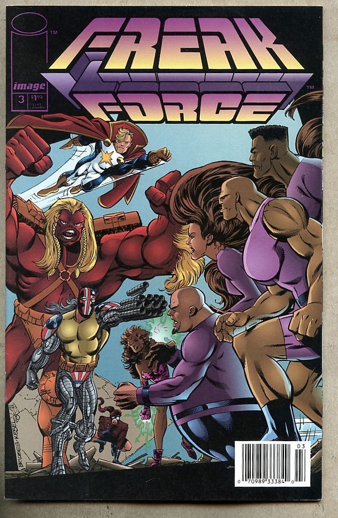 Freak Force #3-1994 nm- 9.2 Image Newsstand Variant Cover