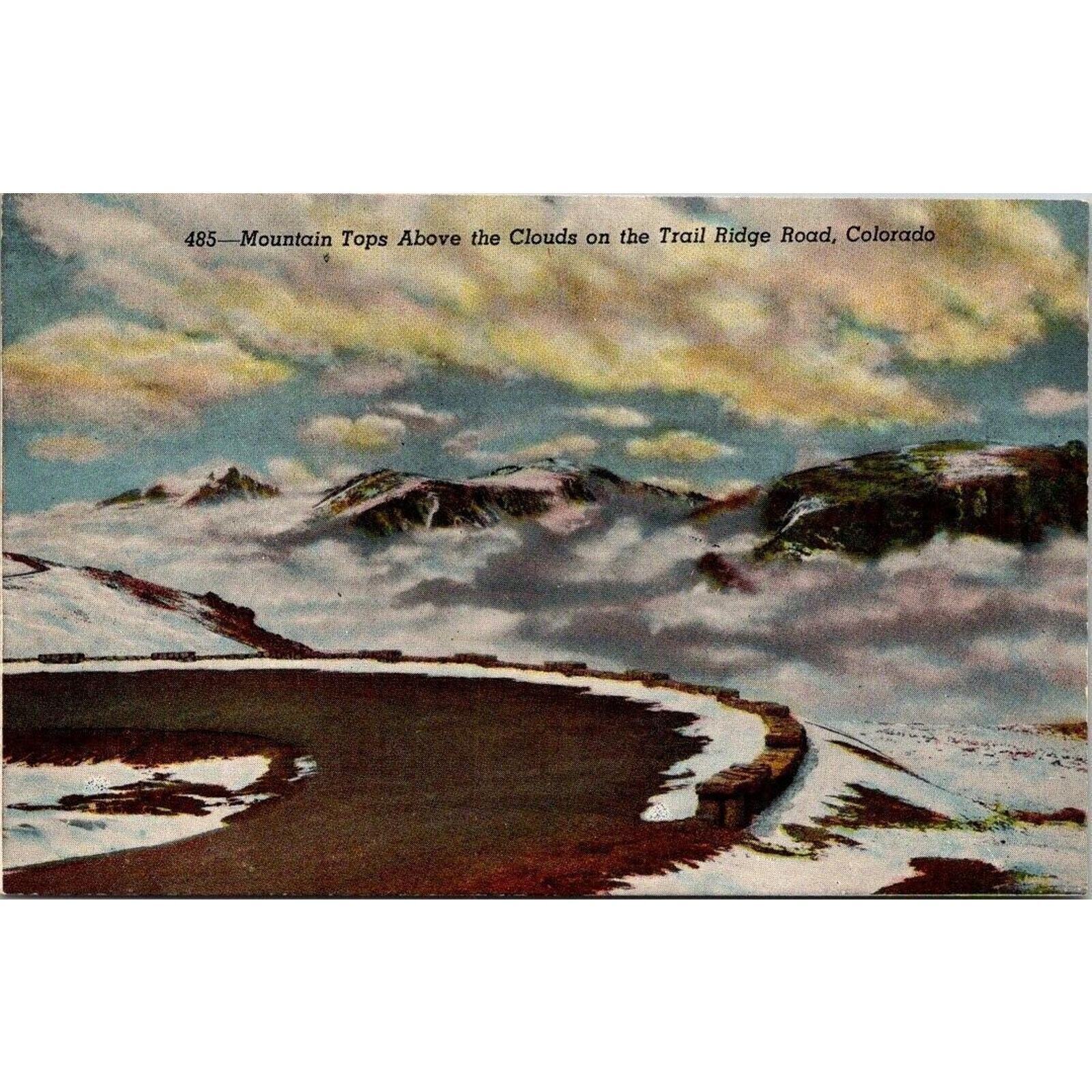 Colorado Vintage Postcard Trail Ridge Road Rocky Mountain National Park