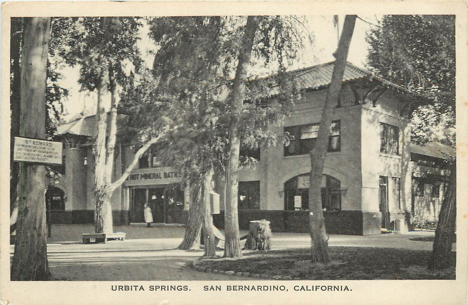 Vintage Postcard Hot Mineral Baths Urbita Springs San Bernardino Mountains CA