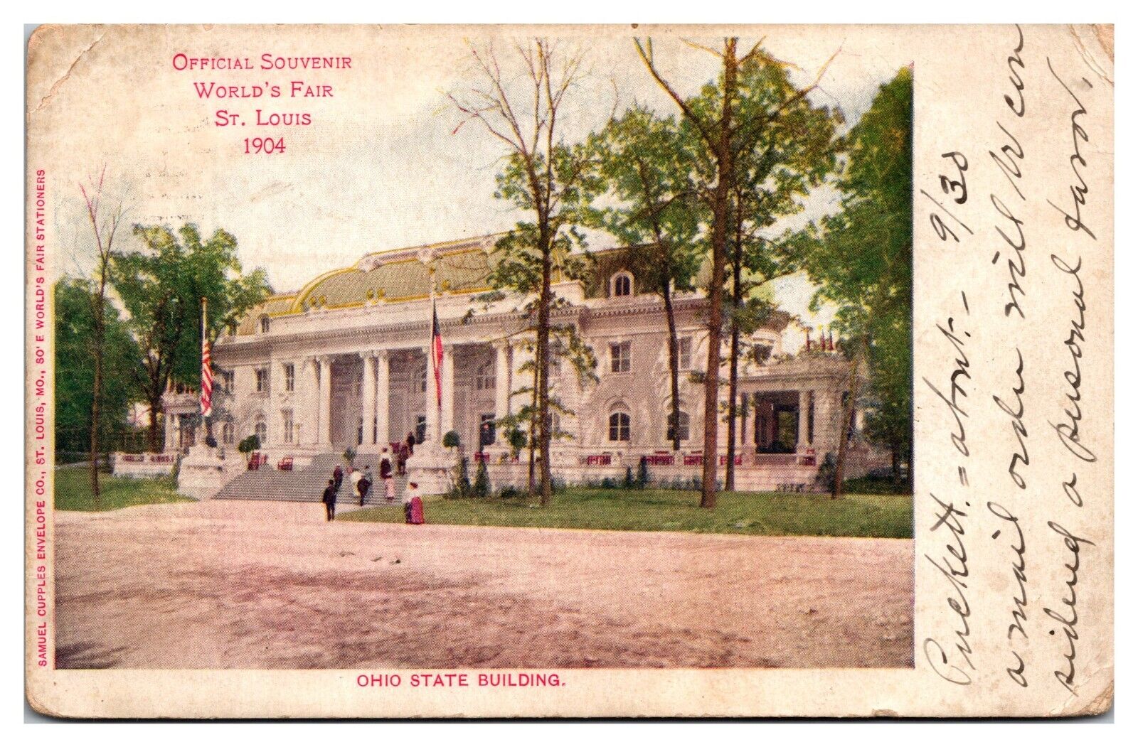 Official Souvenir St. Louis World\'s Fair 1904, Ohio State Building, MO Postcard