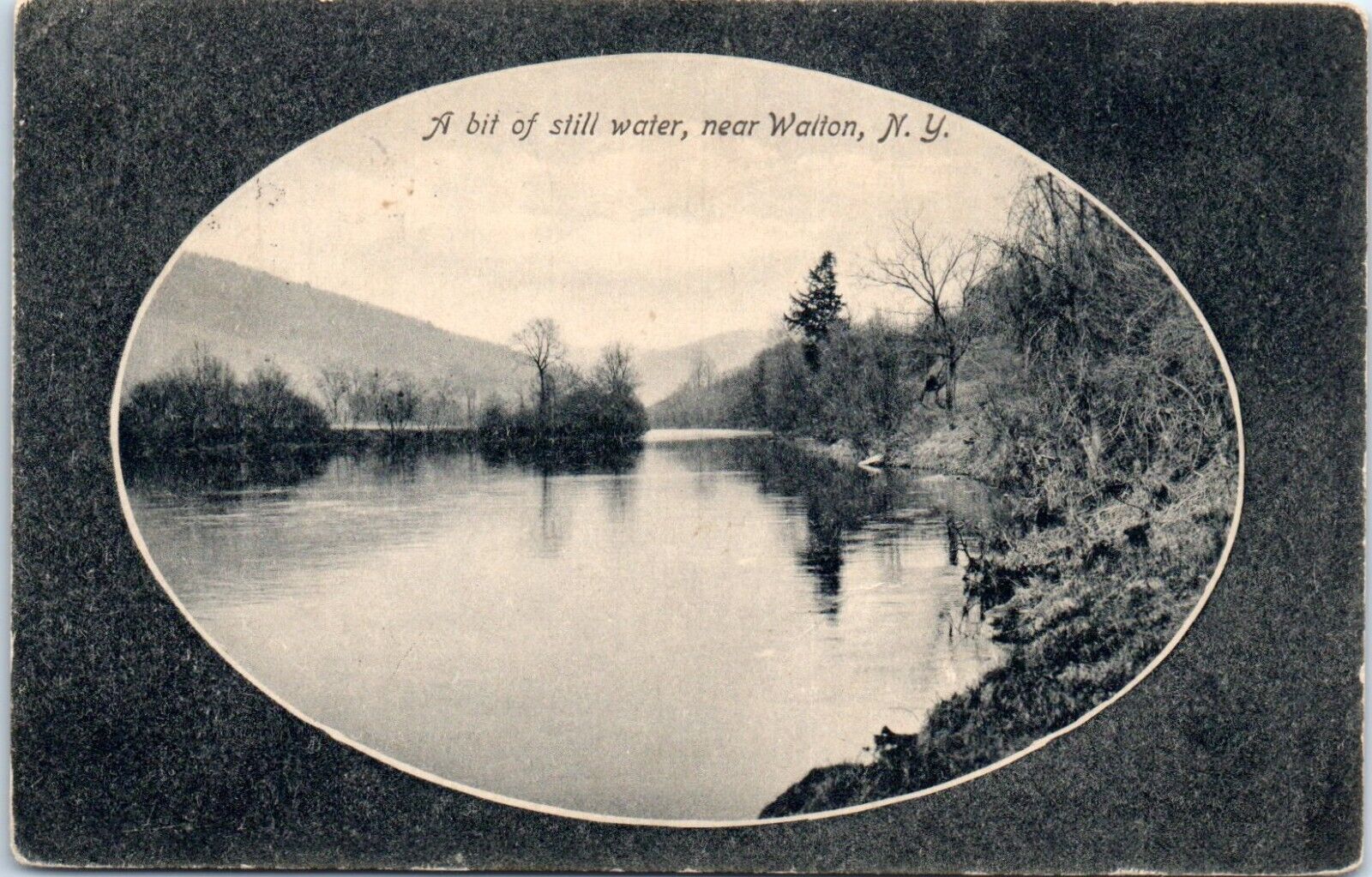 1910s A Bit of Still Water Near Walton NY Delaware County New York Postcard