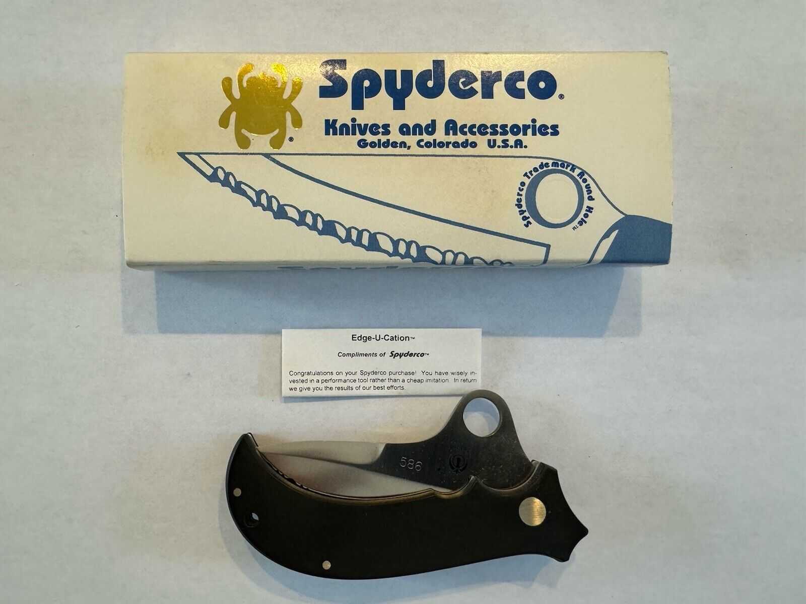 Spyderco C40S Jot Singh Khalsa # 586 With SpyderEdge. *NEW IN BOX RARE
