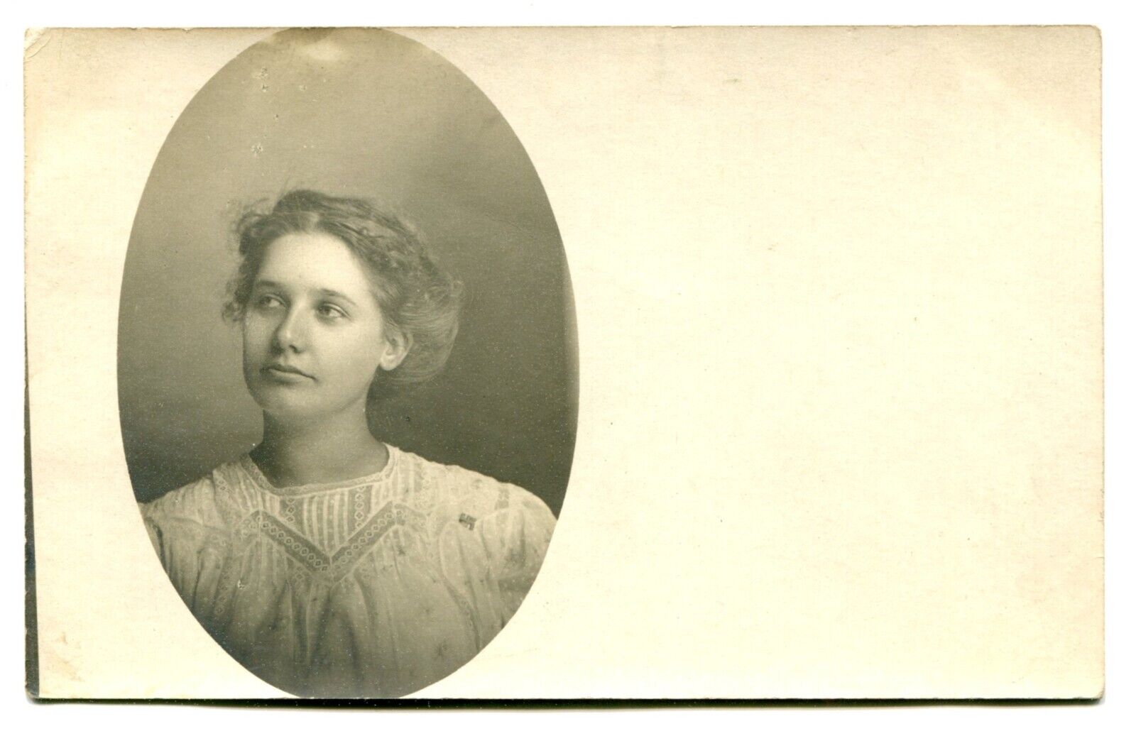 Miss Beth Shirley Photo Postcard RPPC Late Edwardian Lady AZO 1918-1930 3.5x5.5\