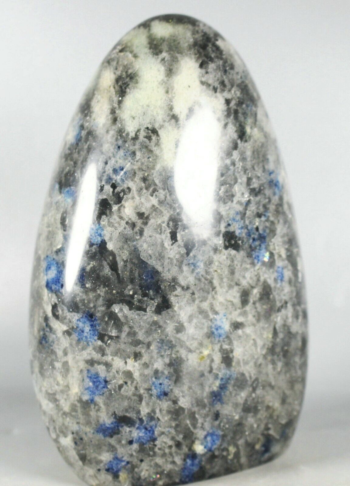 Orbicular Blue AZURITE in K2 JASPER Granite Standup Display Stone - Madagascar