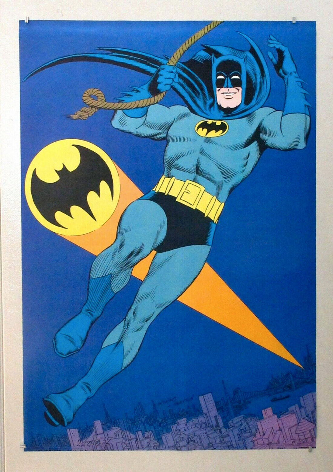 Original 1973 Batman poster:Vintage 34 1/2 x 24 DC Detective Comics pin up,1970s