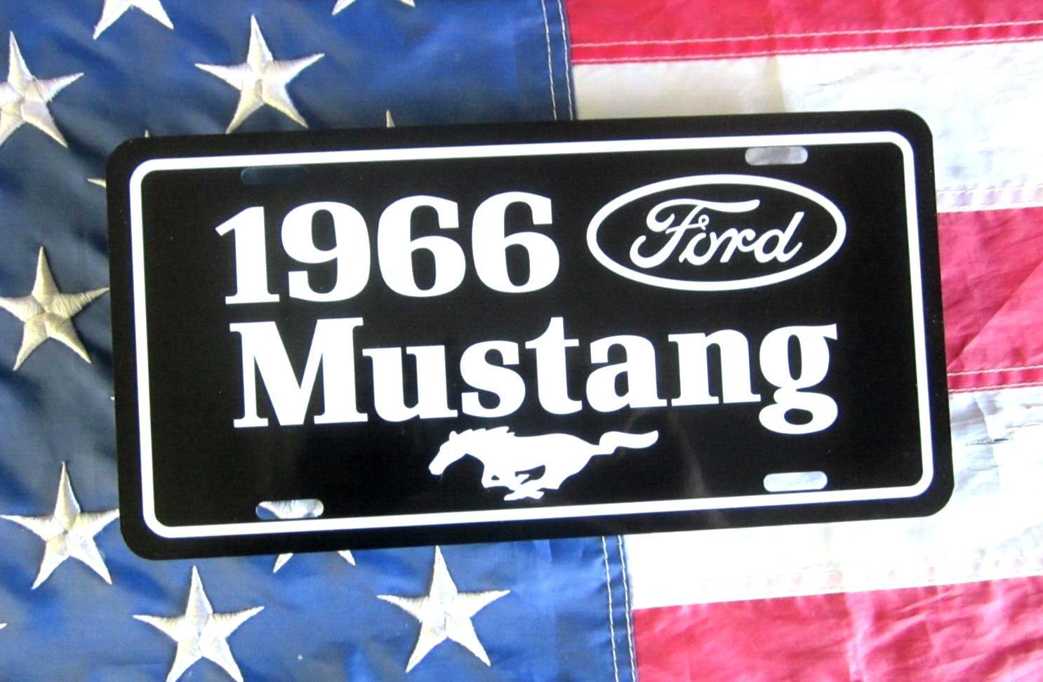1966 Ford MUSTANG License Plate car tag  66 fastback coupe  pony